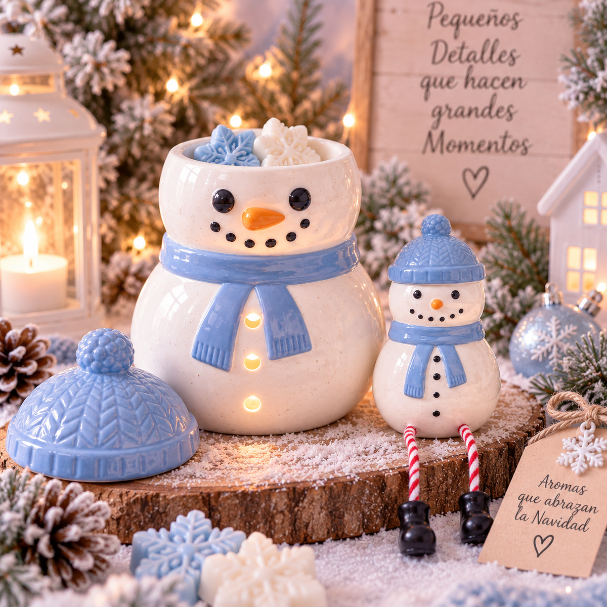 ❄️☃️ Juntos bajo la Nieve · Quemador + Muñeco de Nieve