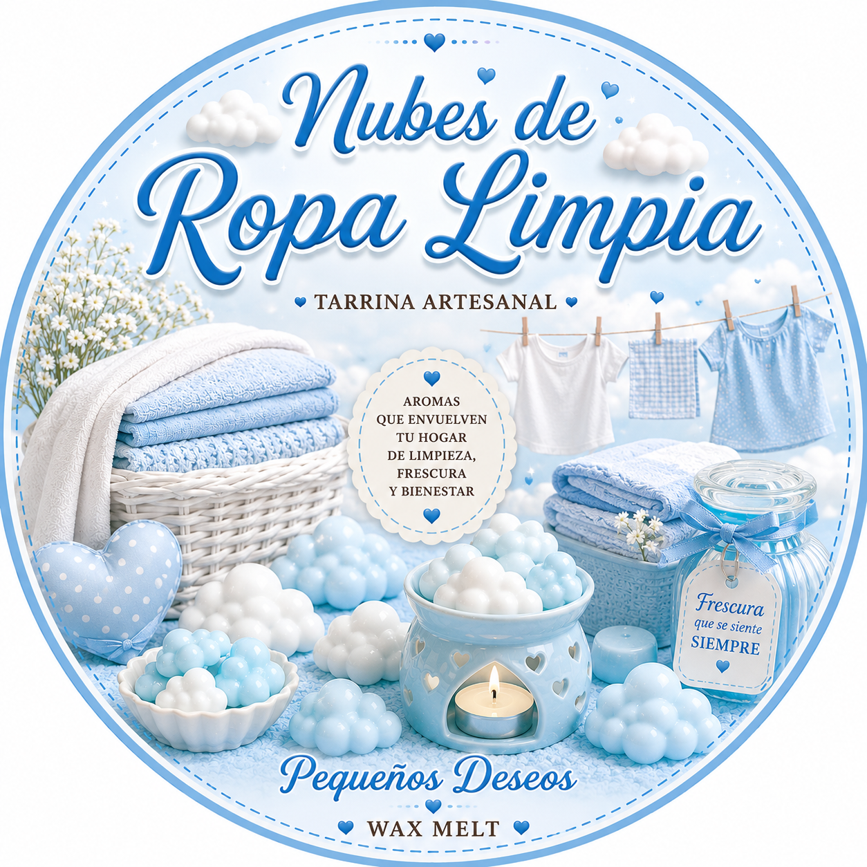 Tarrina "Nubes de Ropa Limpia"