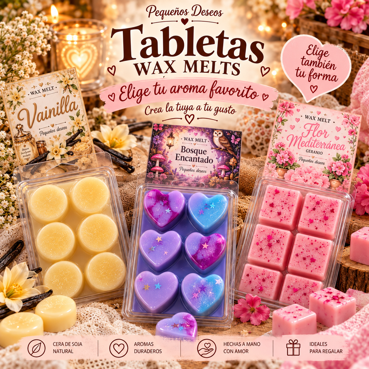 Tabletas Wax Melts - Personalizables