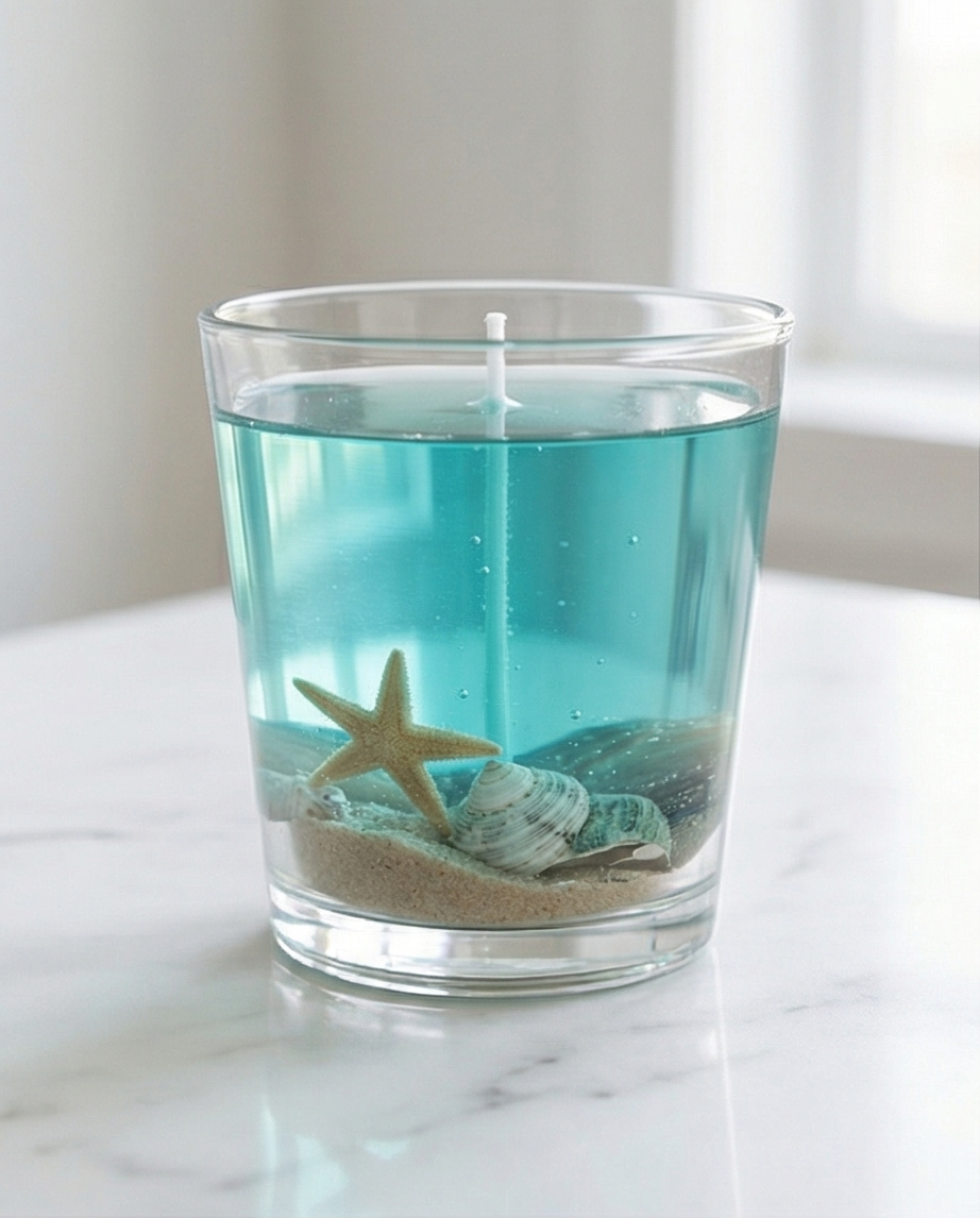 Vela de Gel Laguna Turquesa