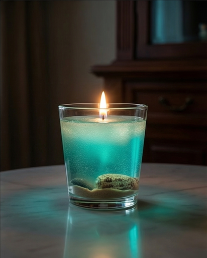 Vela de Gel Laguna Turquesa