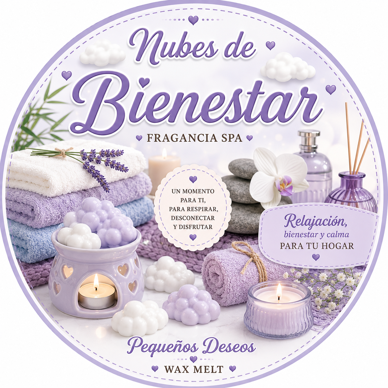Tarrina "Nubes de bienestar- Fragancia Spa"